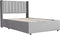 Juskys Savona - Gestoffeerd bed - 200 x 140 cm - Lichtgrijs - Incl. bedlade