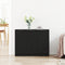 vidaXL - Dressoir - Zwart - Eiken - 90,5x30x70 - cm - Engineered - Wood