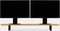 Oakywood Desk Shelf - Massief Eiken / Zwart - Echt Hout Dual Monitor Standaard Beeldschermverhoger Clean Desk Ergonomisch Stijlvol