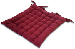 SVJ Stoelkussens Vierkant - 43 x 40 x 3 cm - Katoen - Rood - Set van 4