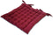 SVJ Stoelkussens Vierkant - 43 x 40 x 3 cm - Katoen - Rood - Set van 4