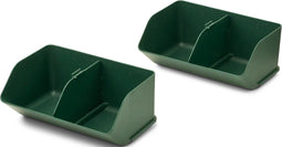 Liewood Rosemary stapelbare opbergbak - Medium - 2 stuks - Tuingroen
