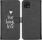 iMoshion Hoesje Geschikt voor Samsung Galaxy A22 (5G) Hoesje Met Pasjeshouder - iMoshion Design Softcase Bookcase - Zwart / Meerkleurig / Live Laugh Love