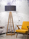 GOOD&MOJO Vloerlamp Everest - Blauw/Bamboe - Ø60cm - Scandinavisch,Bohemian - Staande lampen voor Woonkamer - Slaapkamer
