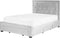 LIEVIN - Bed met opbergruimte - Lichtgrijs - 140 x 200 cm - Fluweel