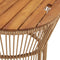 vidaXL Tuinbijzettafels 2 st met houten blad poly rattan beige