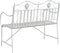 vidaXL - Tuinbank - met - Slede - Ontwerp - - - Wit - 103,5 - cm - Staal