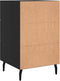 vidaXL - Nachtkastje - 40x40x66 - cm - bewerkt - hout - zwart