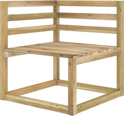 vidaXL - Tuinhoekbank - pallet - groen - geïmpregneerd - grenenhout