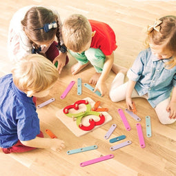 Houten Set voor het maken van Letters en Cijfers Koogame InnovaGoods 27 Onderdelen