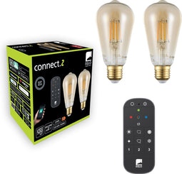 EGLO connect.z - Smart Starterspakket - 2 LED Lampen E27 Dimbaar 2200K (2 stuks)