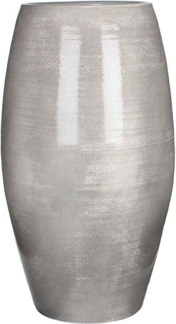 Mica Decorations - lester vaas rond licht grijs - maat in cm: h70 x d39cm