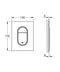 GROHE Arena Cosmopolitan S - Bedieningspaneel Toilet - Dual Flush - Hard graphite (glanzend antraciet) - Slank formaat