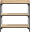 vidaXL - Wandtafel - met - schappen - 75x30x80 - cm - sonoma - eikenkleurig