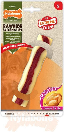 Nylabone Extreme kauwbot - Veilig Alternatief voor Rawhide - Kipsmaak - Small of Extra Large - X-Large