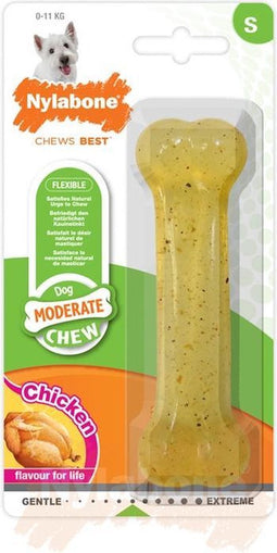 Nylabone Moderate kauwbot met kipsmaak - Small - Voor kleine honden tot 11 kg