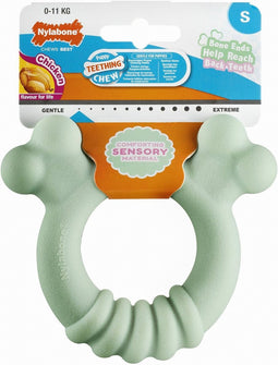 Nylabone Puppy Tactile Ring - Hondenspeelgoed - Kip Mintgroen Voor Pups Tot 11kg S