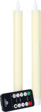 Anna's Collection LED dinerkaarsen - 23 cm - afstandsbediening - ivoor (2 stuks)