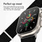 Nylon Alpine bandje voor de Apple Watch Series 1-9 / SE / Ultra (2) - 42/44/45/49 mm - Zwart
