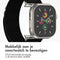 Nylon Alpine bandje voor de Apple Watch Series 1-9 / SE / Ultra (2) - 42/44/45/49 mm - Zwart