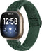 Nylon Bandje Geschikt Voor Fitbit Versa 4, Sense 2 - Donkergroen