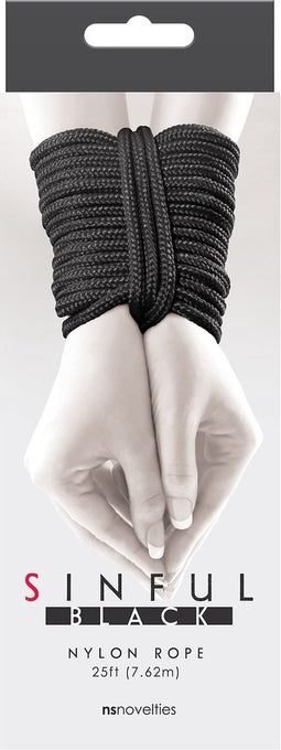Nylon Bondage Touw - Zwart - 7,62 meter