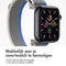 Nylon Trail bandje voor de Apple Watch Series 1-9 / SE - 38/40/41 mm - Blue Grey