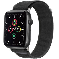Nylon Trail bandje voor de Apple Watch Series 1-9 / SE - 38/40/41 mm - Pure Black