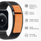 Nylon Trail bandje voor de Apple Watch Series 1-9 / SE - 38/40/41 mm - Pure Black