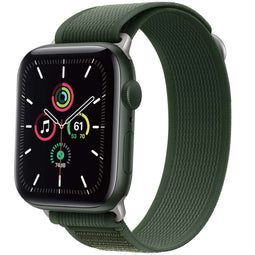 Nylon Trail bandje voor de Apple Watch Series 1-9 / SE / Ultra (2) - 42/44/45/49 mm - Legergroen