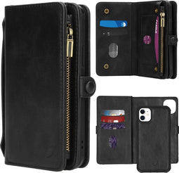 iMoshion Hoesje Geschikt voor iPhone 11 Hoesje Met Pasjeshouder - iMoshion 2-in-1 Wallet Bookcase - Zwart