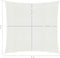 vidaXL - Zonnezeil - 160 - g/m² - 6x6 - m - HDPE - wit