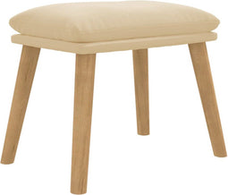vidaXL - Voetenbank - 45x29,5x35 - cm - fluweel - crèmewit