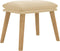 vidaXL - Voetenbank - 45x29,5x35 - cm - fluweel - crèmewit