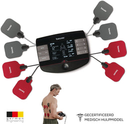 Beurer EM 89 Heat - EMS Trainer - TENS Massage Warmtefunctie - 4-in-1 - 64 Programma’s - 8 Elektroden - Oplaadbaar
