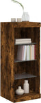 vidaXL - Dressoir - met - LED-verlichting - 41x37x100 - cm - gerookt - eikenkleurig