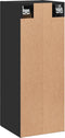 vidaXL - Wandkast - 34,5x34x90 - cm - bewerkt - hout - zwart