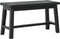 MUST Living Bench Trinity Black,45x80x32 cm, black recycled teakwood with natural cracks