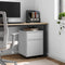 Woltu Rollende Ladenkast ASK11ws - Mobiele Kantoorcontainer met 2 Lades - Wit - 40 x 56 x 40 cm