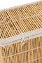 J-Line mand Rechthoekig - bamboe - naturel/wit - 2 stuks