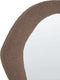 BLISMES - Wandspiegel - Bruin - 79 x 80 cm - Bouclé