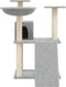 vidaXL - Kattenmeubel - met - sisal - krabpalen - 83 - cm - lichtgrijs