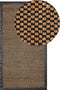 GERCE - Laagpolig vloerkleed - Zwart/Beige - 80 x 150 cm - Jute