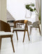 Alosno eetkamerstoel - hout bruin+beige