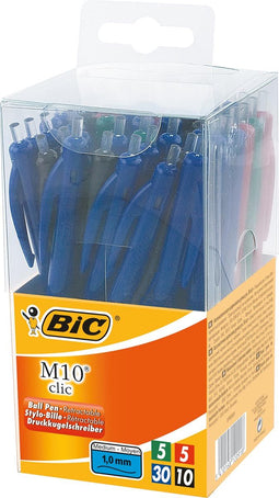 Balpen M10 Clic Assorti Medium Per 50 stuks