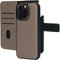 Mobiparts Leather 2 in 1 Wallet Case - Apple iPhone 16 Pro - Luxe leder met uitneembare backcover - Taupe