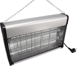 Perel Elektrische UV Insectenverdelger - 2800V Spanningsrooster - Stille Vliegenlamp 100m² - Grijs
