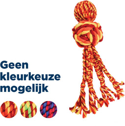 Kong Wubba Weaves - Touwspeelgoed - Piepende geluid - Multicolor (1 stuk)