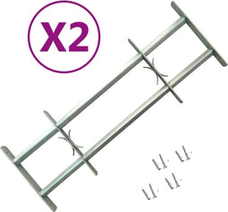 vidaXL - Raambeveiligingen - verstelbaar - 2 - st - 700-1050 - mm