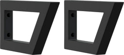 vidaXL - Wandbeugels - voor - wasbak - 2 - st - trapezium - staal - zwart